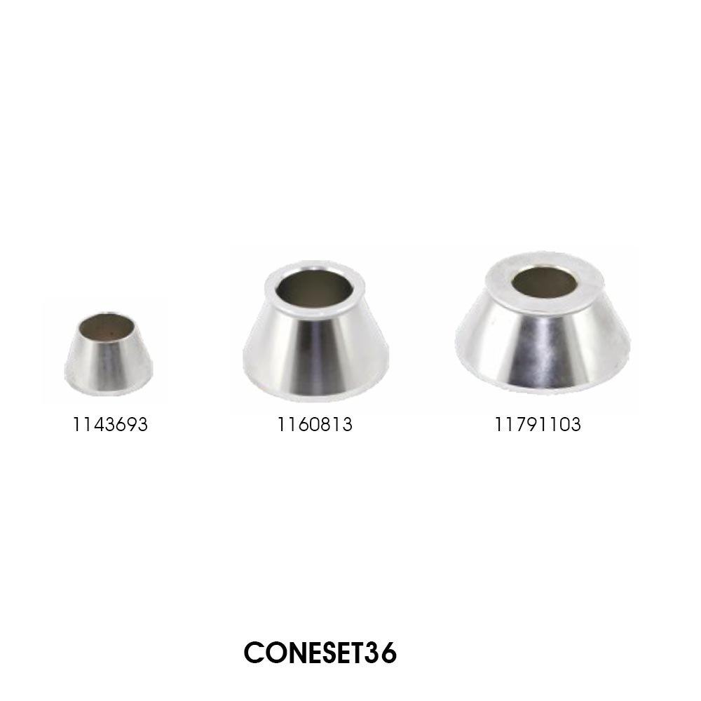 Set conuri centrare roata pentru ax Φ36mm