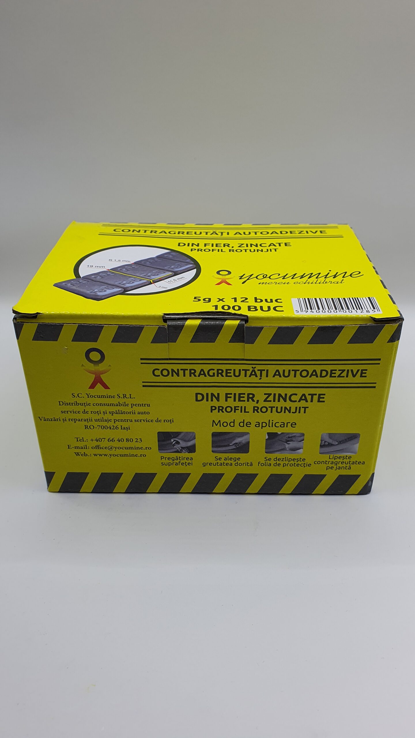 Contragreutati adezive zincate FE 60g (5gX12) cu banda nereziduala (traceless tape) 20240323_114226 Contragreutati adezive zincate FE 60g (5gX12) cu banda nereziduala (traceless tape)