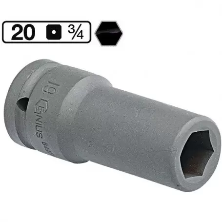 Tubulara lunga impact 19mm 3/4"
